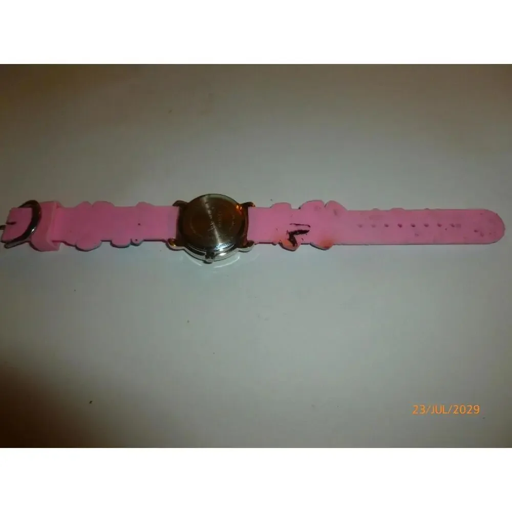 Ricci B Floral Flower Watch‎ Pink Rubber Band